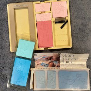 Vintage Tomy Fashion Plates and More Fashion Plates sets